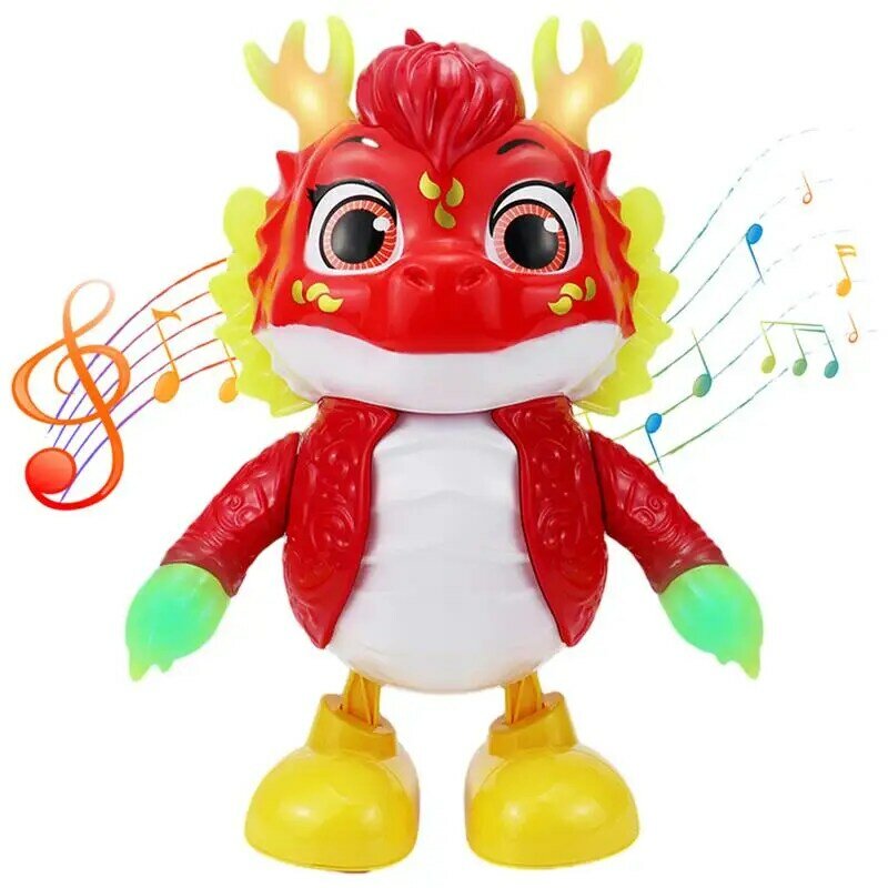 Electric Dancing Dragon Toys Cartoon Educational Toy Dragon Dancing Toys Dragon Themed Lighting Swing Music Ornament For Kids