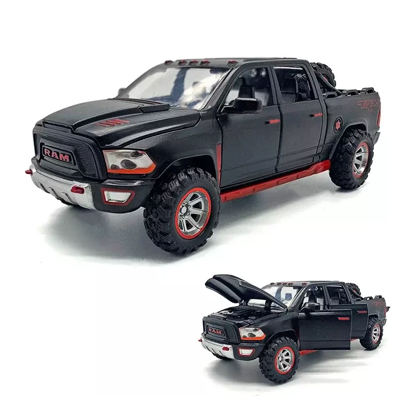 Escala 1/32 RAM TRX Pickup Truck Metal Diecast Liga Brinquedos Carros Modelos Para Meninos Crianças Crianças Off-road Veículo Hobbies Collection