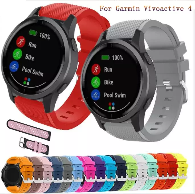 Ремешок для часов Huawei watch GT 2e / GT2 46 мм/GTR 47 мм, силиконовый браслет для Garmin Vivoactive 4, браслет на запястье