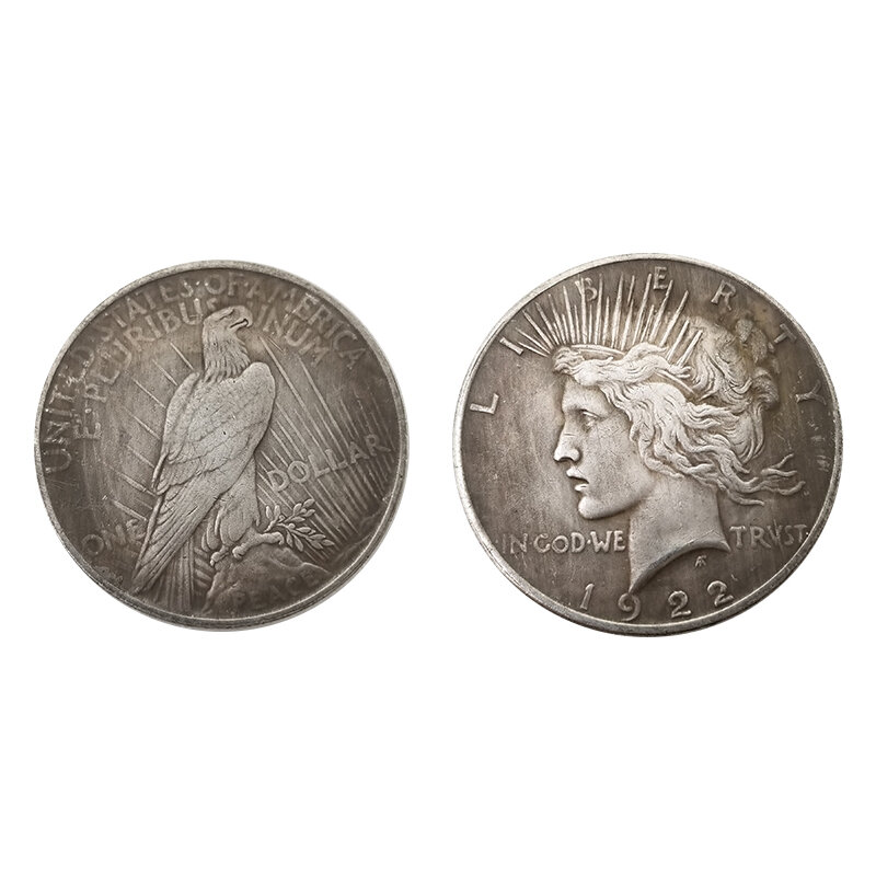 リバティと安全コインの像、シルバードル、コインコレクション、1922