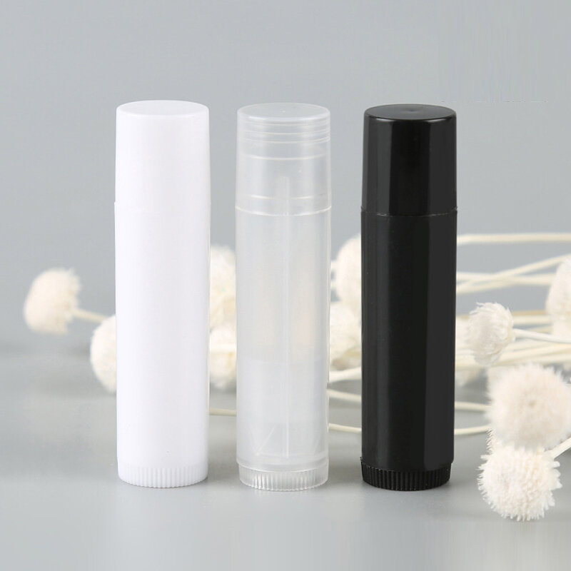 50PCS 5g 5ml Refillable Lipstick Tube Lip Balm Container Empty DIY Cosmetic Lotion Packaging Sub-Bottling Travel Portable Vials