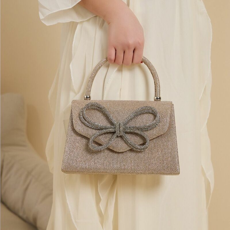 Butterfly Evening Bag Fashion Luxury Rhinestone Shoulder Bags Shiny Elegant Purse Women