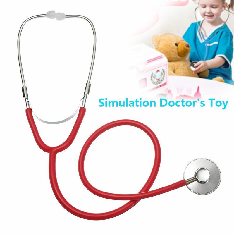 Accessori famiglia giochi genitore-figlio bambini stetoscopio giocattolo simulazione stetoscopi gioca casa giocattoli simulazione giocattolo del dottore fai da te