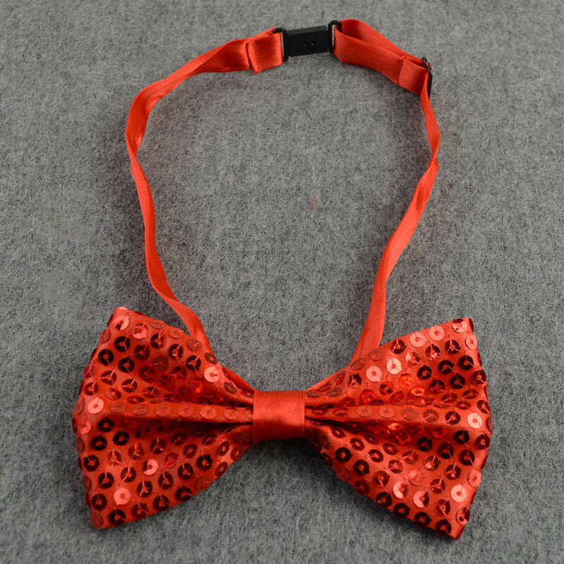 1PC Adjustable Sequins Bowtie Stage Performance TieFor Boys Girls Fashion Team Dance Bowknot Party Shiny Sequins Bow Tie