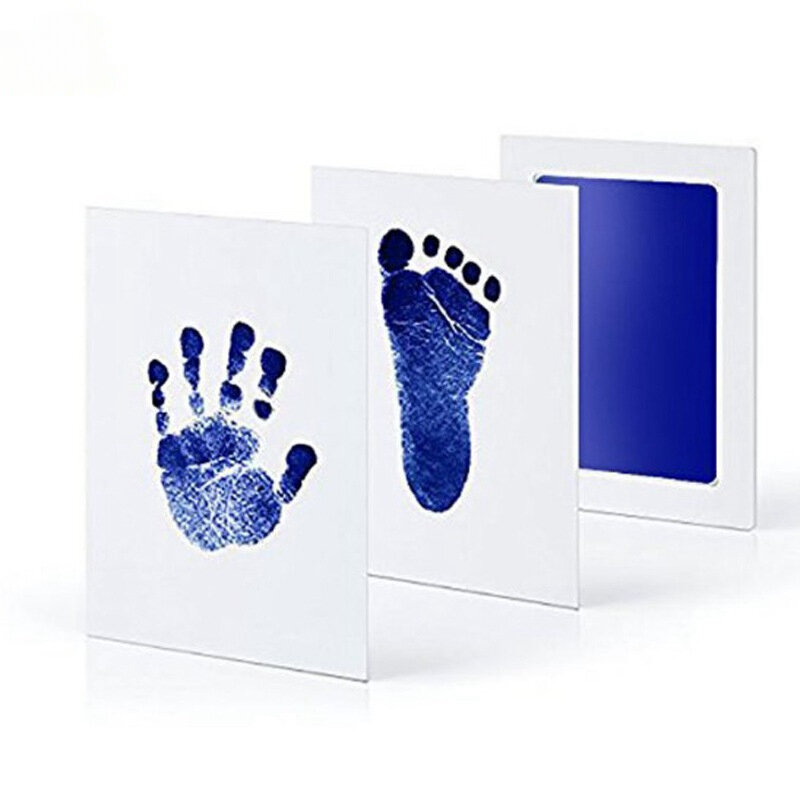 환경 보호 안전 무독성 워시 프리 아기 발자국 테이블, 신생아 손 및 발 프린트 기념 선물