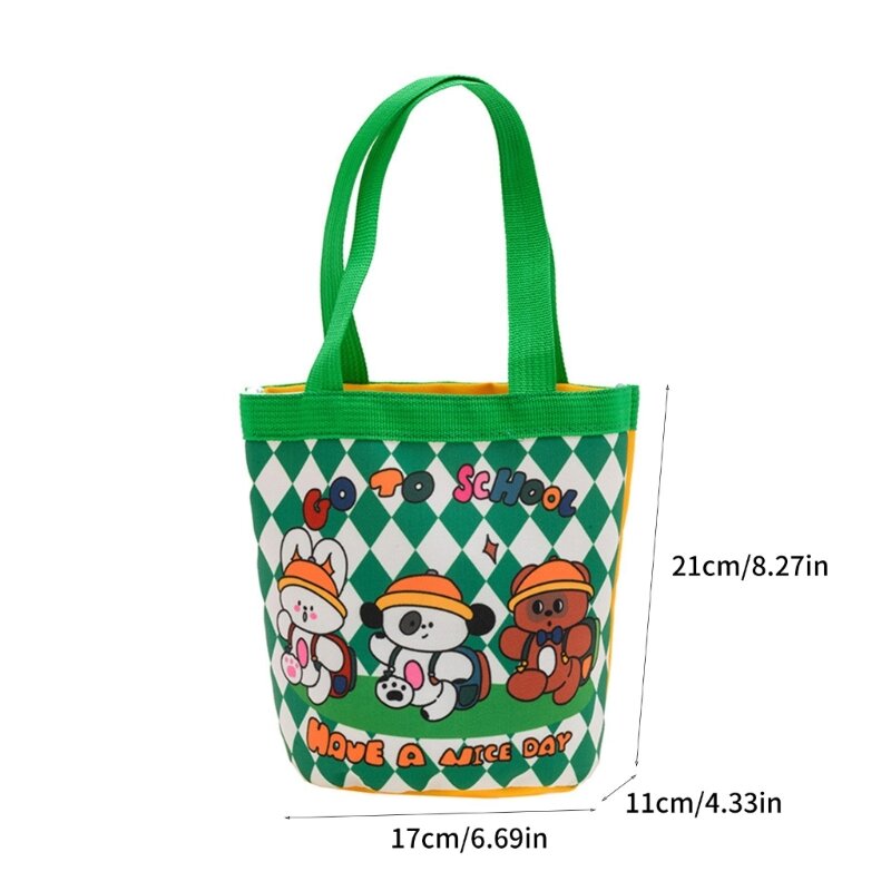 Śliczna torba typu Bucket Mała torba typu Bucket Torebka z motywem kreskówkowym Kieszonka Mała torba na zakupy