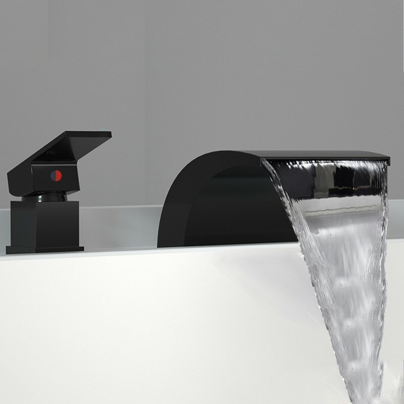 อ่างน้ำวนแบบน้ำตกสำหรับใช้เปลี่ยนหัวก๊อกอ่างอาบน้ำเป็นอ่างอาบน้ำสีทอง/สีดำ/สีโครเมี่ยม