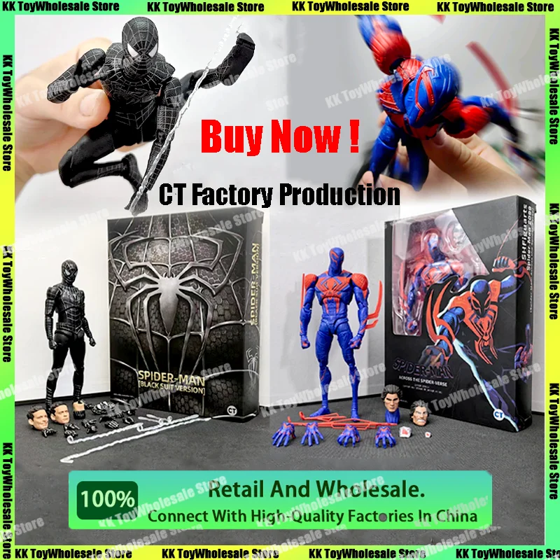 [Auf Lager] ct Spider-Man 2099 shf s. h. Figuarts Spiderman über die Spinne-Vers Gift schwarzen Anzug Tobey Action figur Geschenke Spielzeug