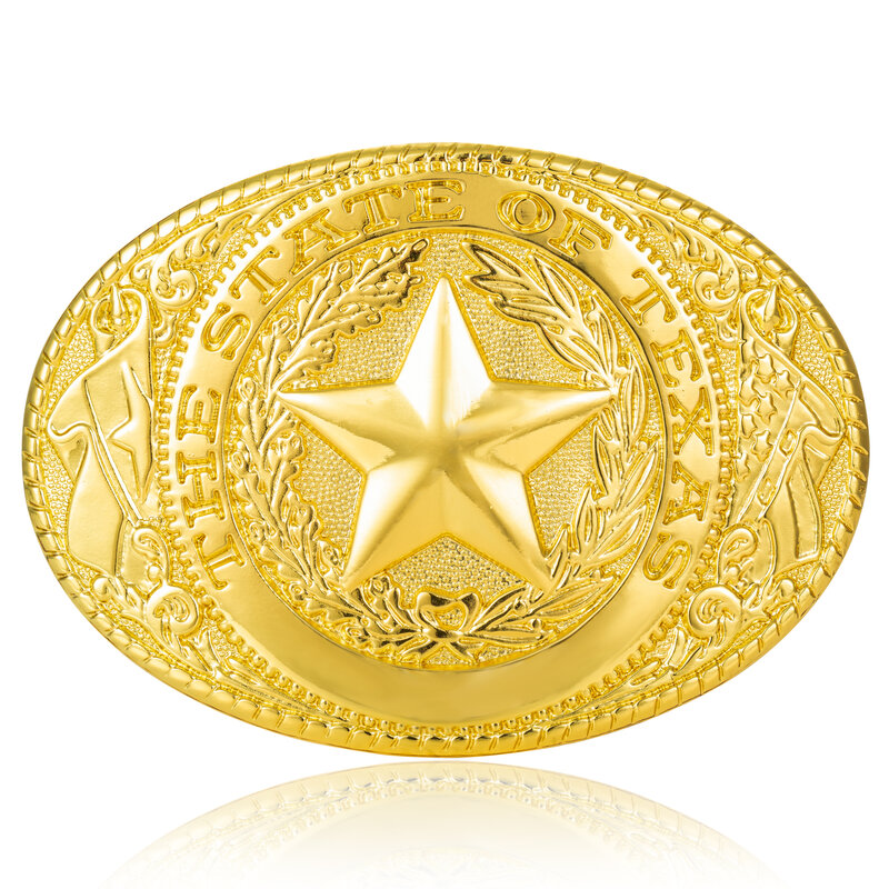 Ocidental cowboy personalidade all-match casual padrão de liga de zinco estrela de cinco pontas simboliza cinto de luz acessórios fivela