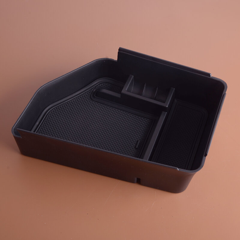 Car Front Center Console Armrest Storage Box Organizer Tray Fit for Kia EV6 2022 Black