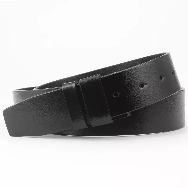 Cinturón de cuero de vaca genuino para hombre, sin hebilla, accesorios de cinturón DIY, 3,8 cm