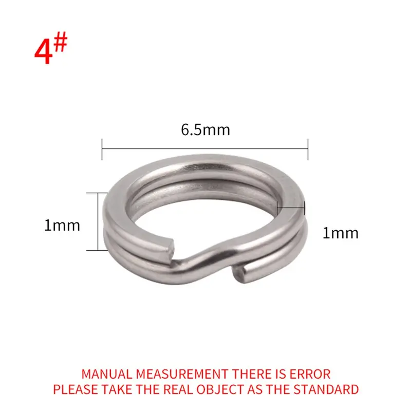 Split Ring Connector Split Ring Outdoor Sports Fishing Connector Double Split Stainless Steel Fishing Equipment