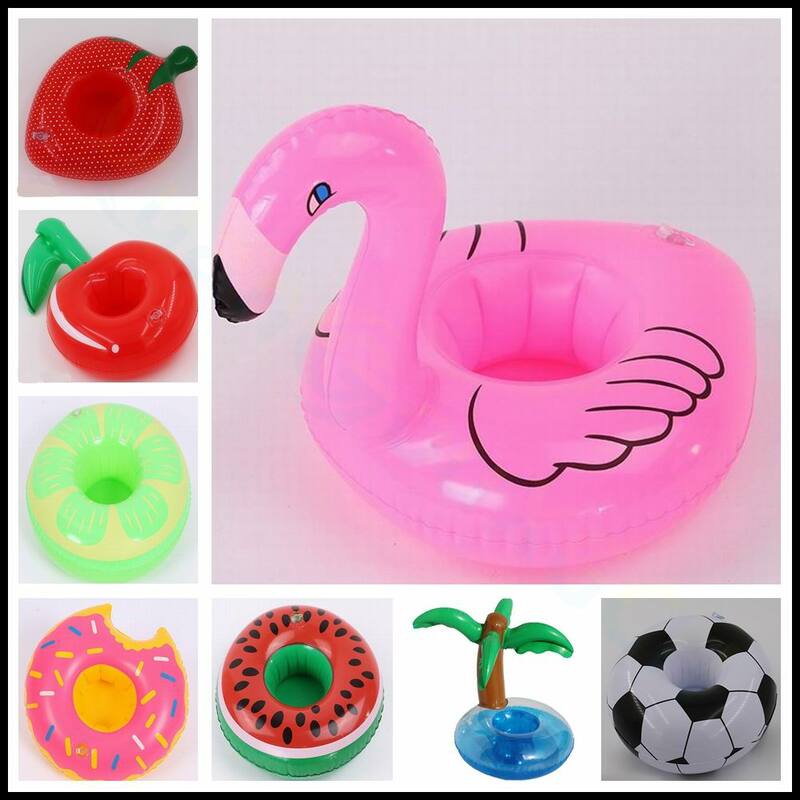 สตรอเบอร์รี่ Floating Cup ผู้ถือสระว่ายน้ำว่ายน้ำของเล่นเด็ก Party เครื่องดื่มเรือแหวนเพชร Flamingo ผลไม้ Inflatable ผู้ถือเครื่องดื่ม
