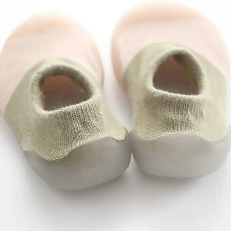 Newborn Kids First Walkers Rubber Sole Non-slip Toddler Indoor Shoes Children Girls Boys Color Prewalkers Infant Baby Socks