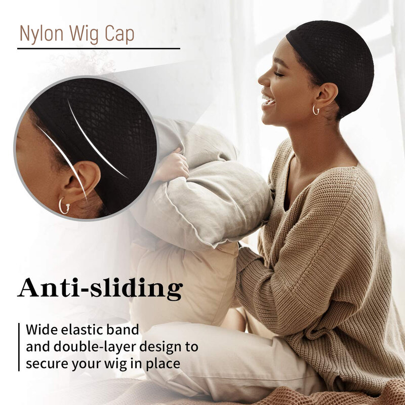 1 Buah Topi Wig Jaring Rambut Nilon Berkualitas Baik dengan Jaring Rambut Wig Elastis Jaring Tenun Coklat Mode Baru untuk Wanita