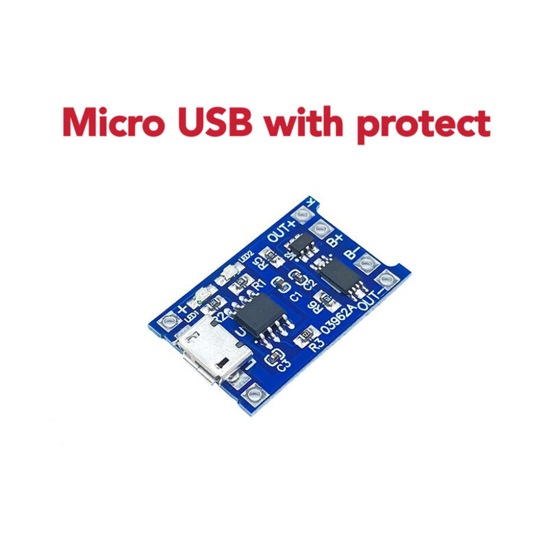 Type-c/Micro/Mini USB 5V 1A 18650 TP4056 modulo caricabatteria al litio scheda di ricarica con protezione doppia funzione 1A li-ion