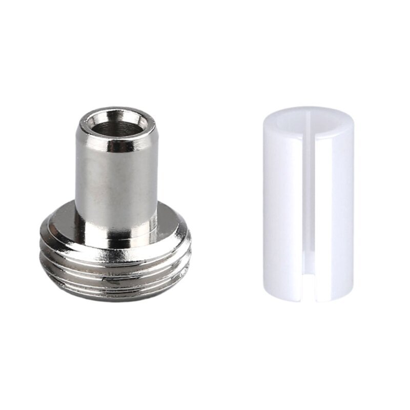 2Pcs Replacement Parts Ceramic Tube Sleeves and 2Pcs Metal-Head Connector Adapters for Fiber Optic Visual Fault Locator