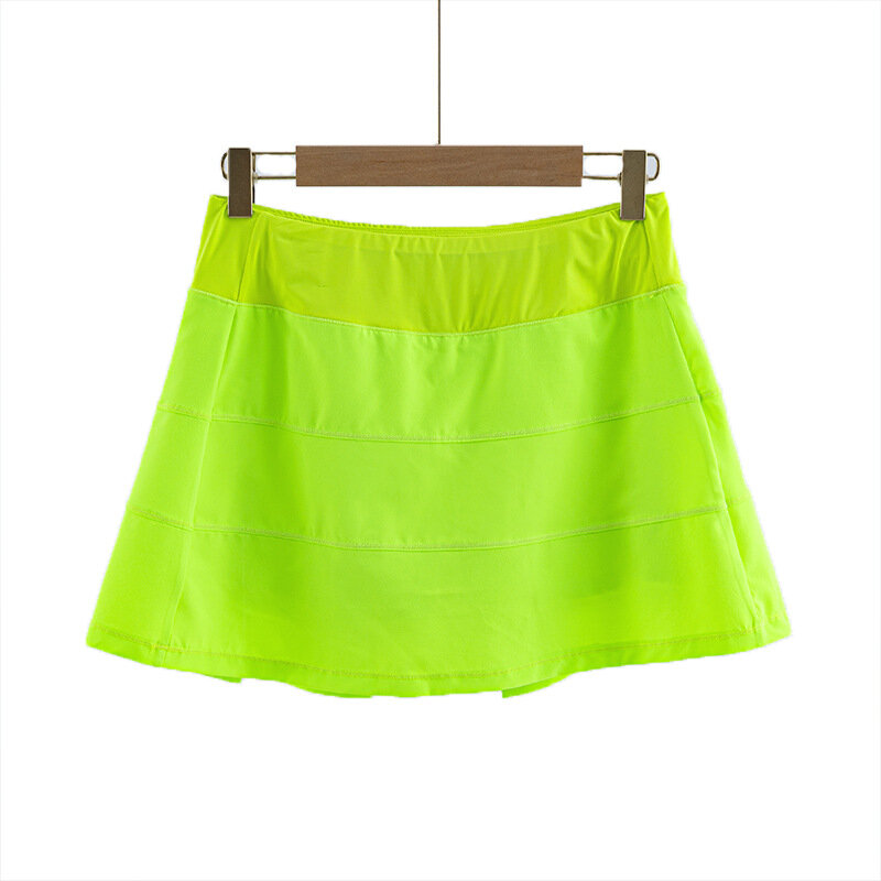 Women's New Sports Short Skirt, Quick Drying Tennis Skirt with Anti Glare Lining, Running and Fitness High Waisted Shorts.