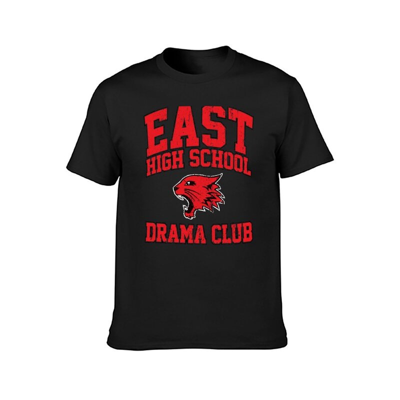 Camiseta masculina do clube de drama da escola leste, roupa estética, moda coreana