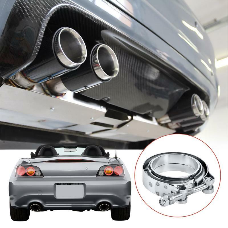 Stainless Steel Exhaust Pipe Clamp, Automotive Mangueira Grampos, Exhaust Tubing Connection Tool para Mini Carros SUVs Caminhões e Outros