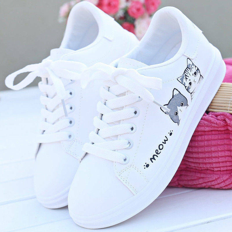 Female Student White Shoes Spring New Fashion Flat Sneakers Comfortable and Soft Casual Women's Shoes Women's Designer Shoes