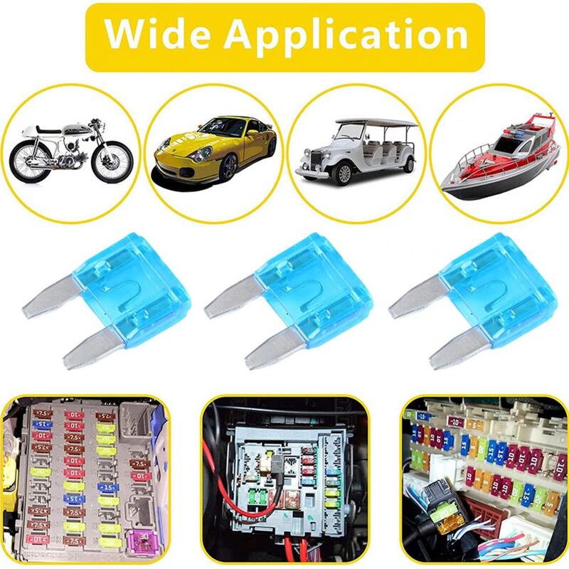 25Pcs 10 Amp Mini Car Safety Wire Plug Play Automotive Replacement Safety Wire Overload Protection Safety Wire Terminals