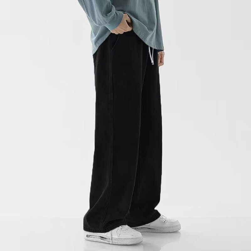 Dla mężczyzn Spodnie męskie Spodnie proste Luźne spodnie Streetwear Modne spodnie męskie Wiosna Szerokie nogawki Niedrogi Brand New