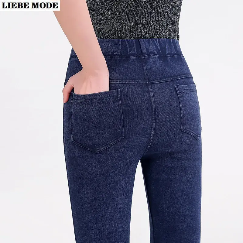 2021 primavera mulheres jeans leggings mujer casual magro jeggings das mulheres de cintura alta denim legging femme lápis calças para mulher