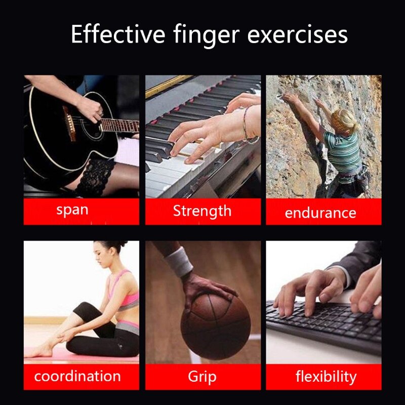 Finger Stretcher Grip Strength Training Forearm Grip ออกกำลังกายสำหรับ Carpal Tunnel นักเปียโนกีตาร์ Rock Climbing การฝึกอบรม