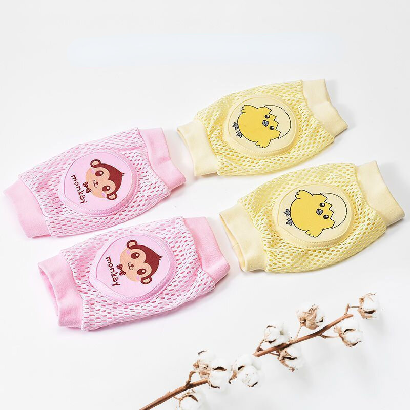2 Pack Baby Knee Pads Toddler Anti Fall Crawling Protective Gear Summer Thin Children's Kneecap Mesh Knee Protector Baby Safety
