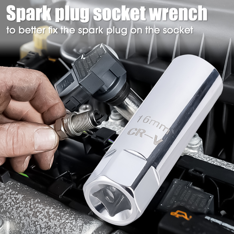 Universal Magnetic Car Spark Plug Socket, Chave, Remoção, Auto Repair Tool, Acessórios Práticos, 14mm, 16mm