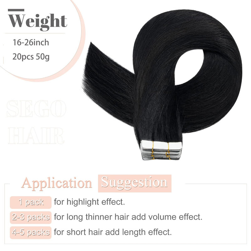 Natural Straight Tape in Hair Extensions Human Hair 100% Remy Seamless Skin Weft Invisible Double Sided Tape ins Hair for Women