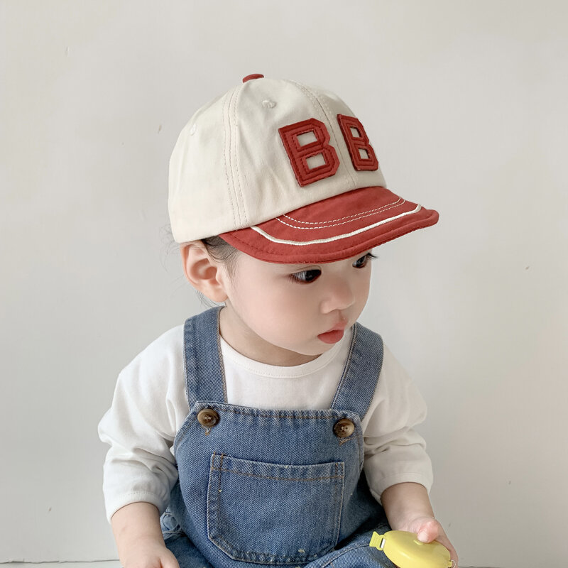 Gorras de béisbol con estampado de letras B para niños y niñas, sombreros de Sol de algodón, sombrero con visera, Otoño e Invierno