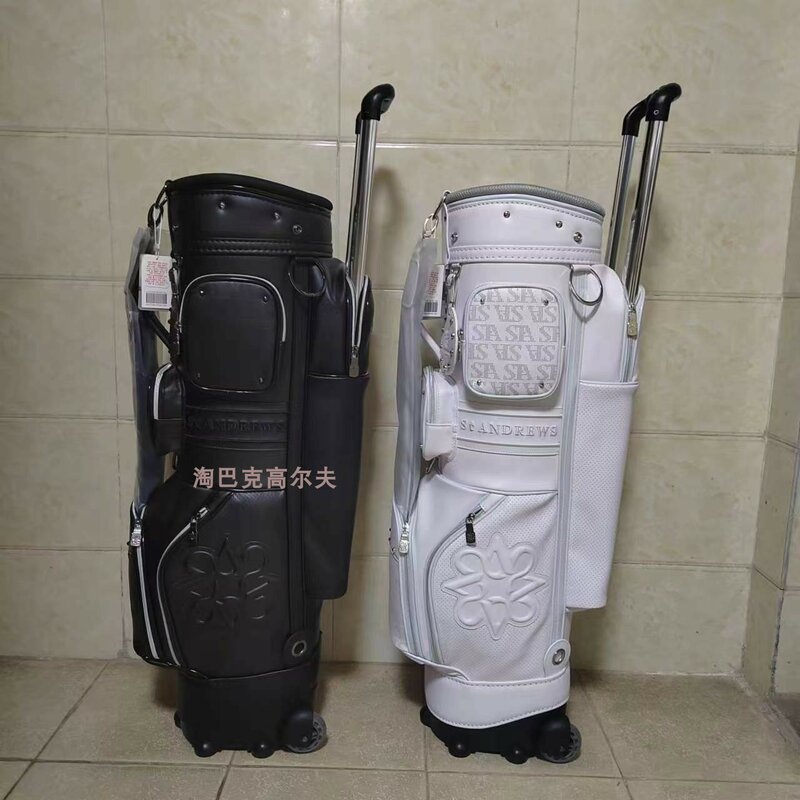 2024 New Golf Bag Pull Rod Roller Caddy Bag Men and Women Pu Golf Standard Bag 골프백