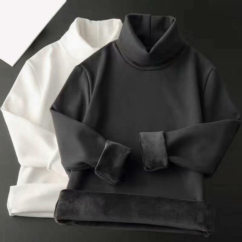 Camiseta de fondo para hombre, Jersey supersuave y elegante, ajuste holgado, forro de felpa, parte superior Base para exteriores