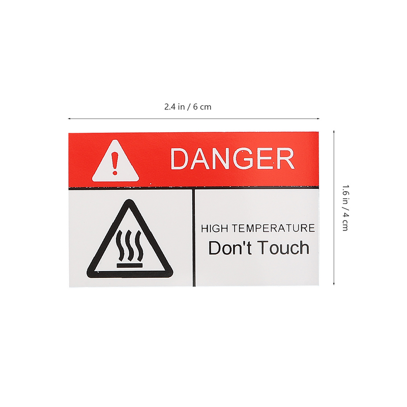 The Sign Watch Out for Heat Stickers, Emblèmes, Veuillez ne pas toucher, Synthétique, Hôpital, Signes d'iode, Attention, 10 Pcs