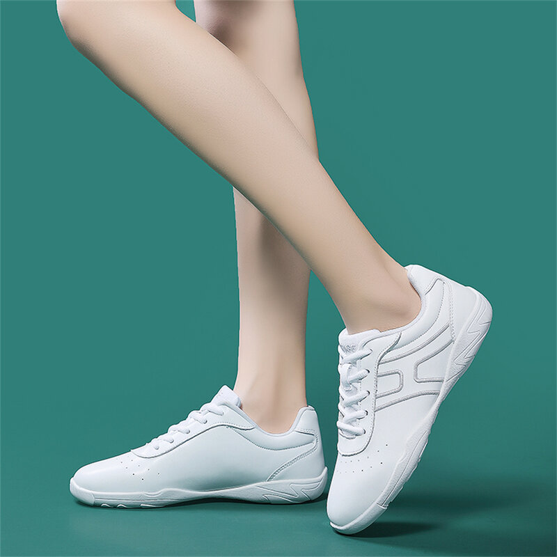 ARKKG-Zapatillas blancas de entrenamiento para niñas, zapatos de baile, tenis, gimnasia, competición de animación juvenil