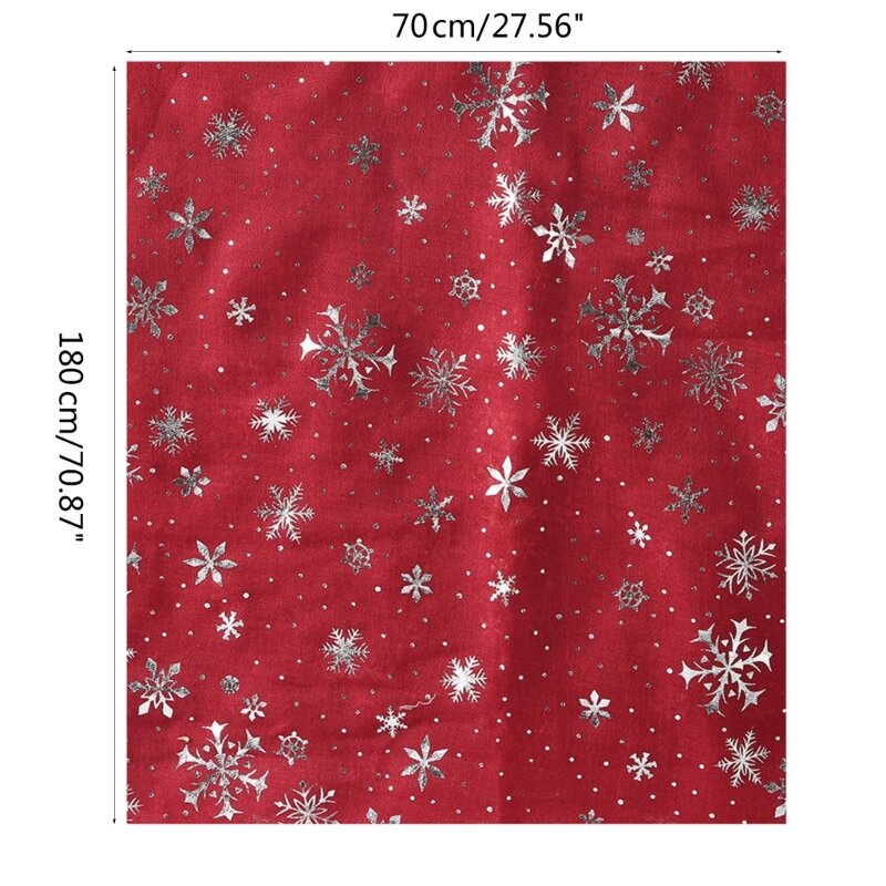 Sciarpa natalizia per banchetti per donna Sciarpa decorativa con stampa laminata danzante in maschera D5QB