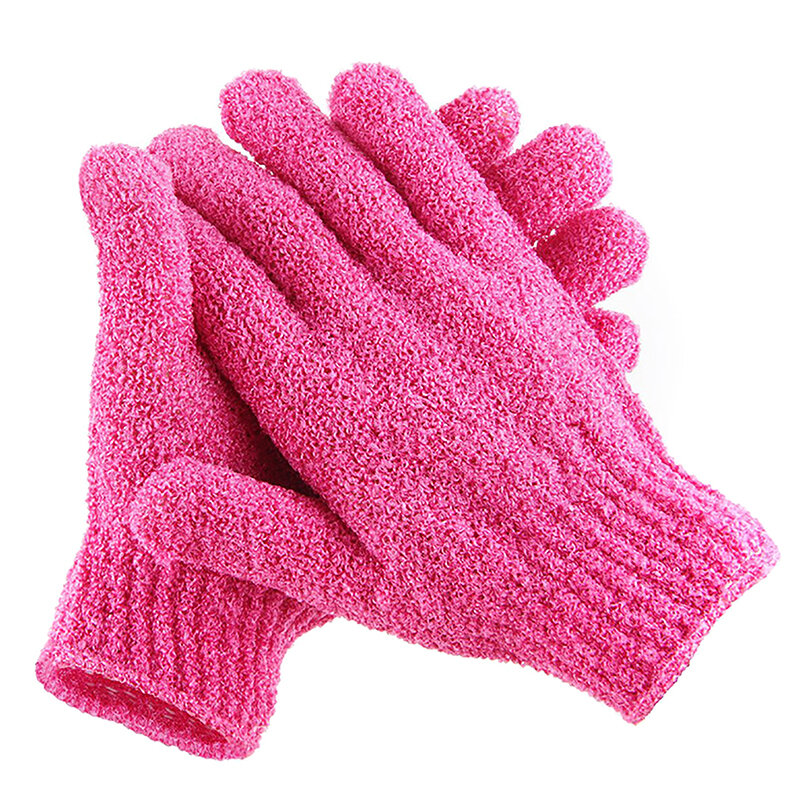 1 Paar Schaum reiben Schlamm Peeling Peeling Fünf-Finger-Bade handschuhe Dusch peeling Reinigung Körper massage Handschuh Bad zubehör