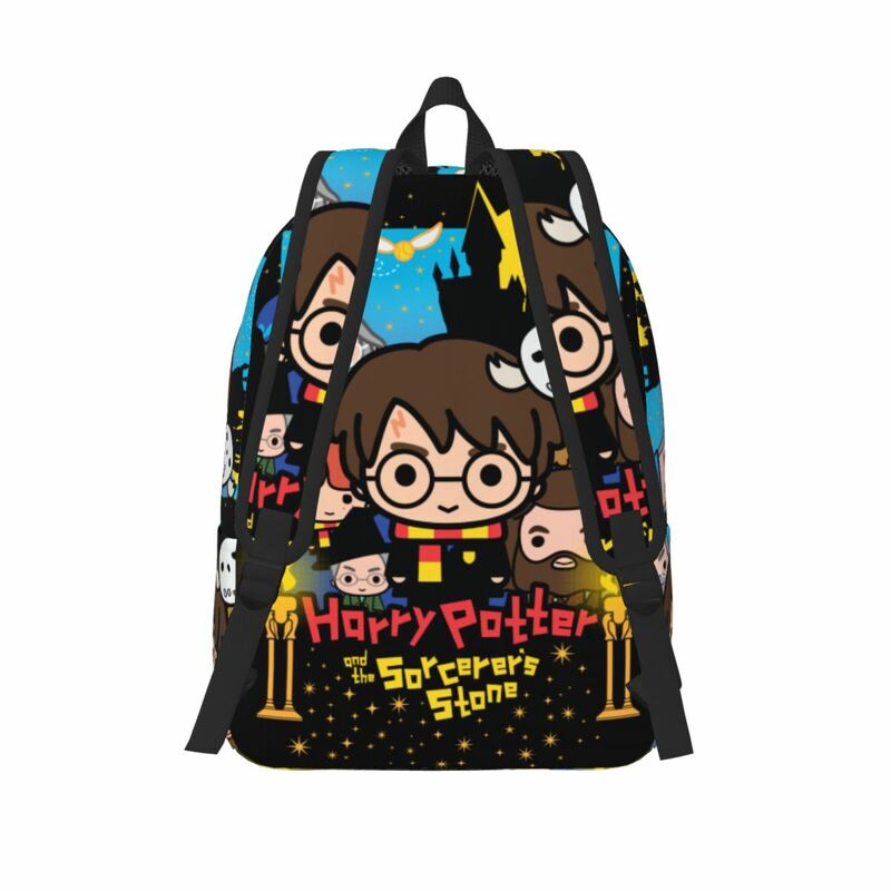 Мультипликационный рюкзак с рисунком горшки и волшебника, рюкзак для учеников начальной и старшей школы, рюкзак для книг, рюкзак для подростков с карманом