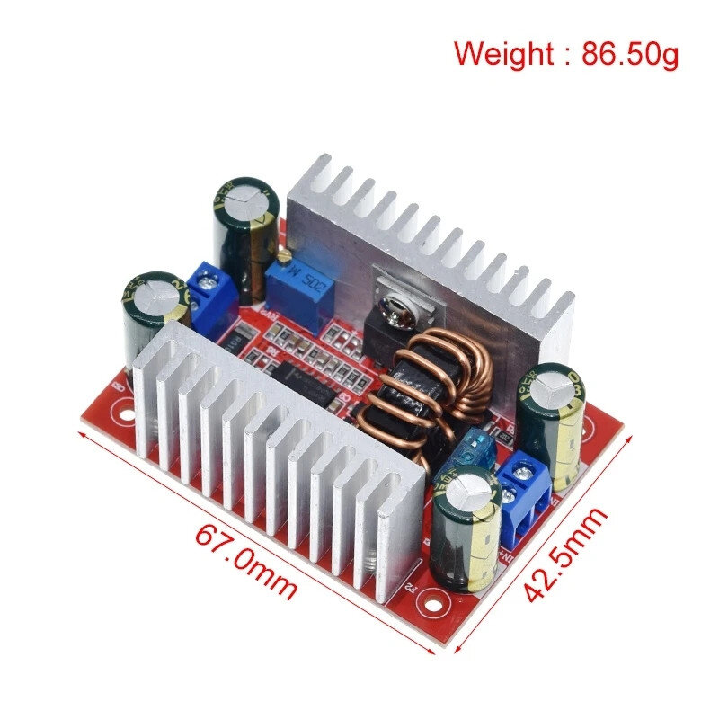 400W15A High Power Supply Board 8.5-50V To 10-60V DC DC Constant Voltage And Constant Current Boost Module