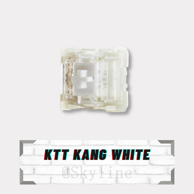 KTT Kang White Switches V3 for Mechanical Keyboard Linear 43g 3 Pins Transparent RGB Compatible With MX Switch Latest Version