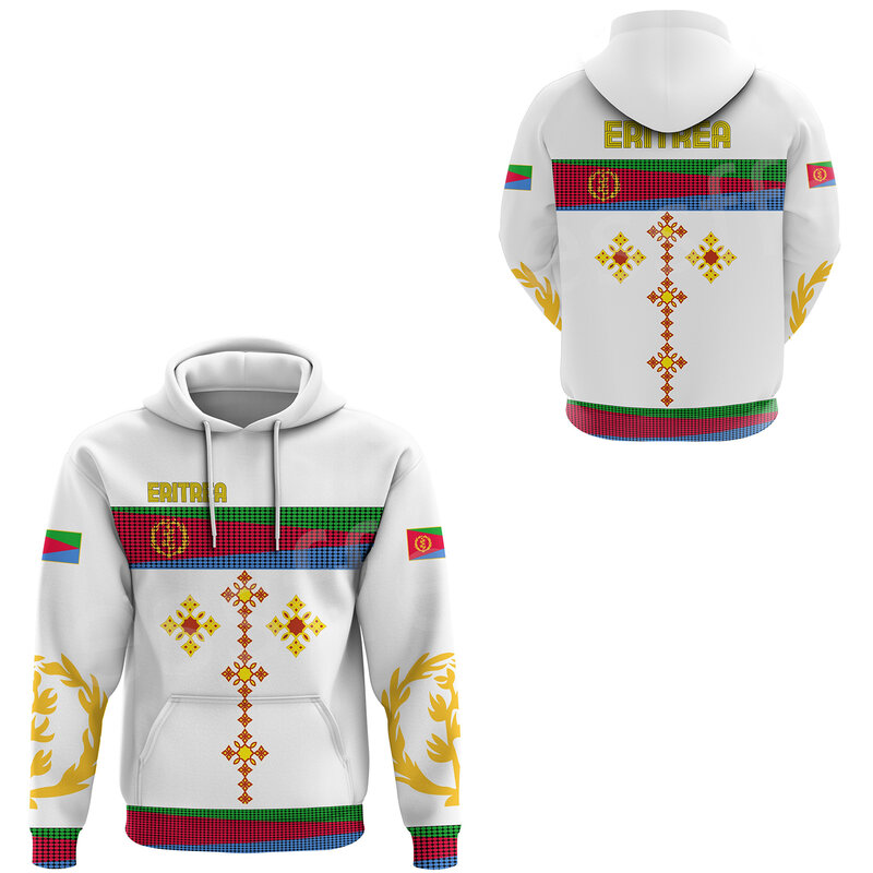 Schwarz Geschichte Afrika Land Eritrea Bunte Retro Streetwear Trainingsanzug 3DPrint Männer/Frauen Unisex Casual Lustige Jacke Hoodies 10