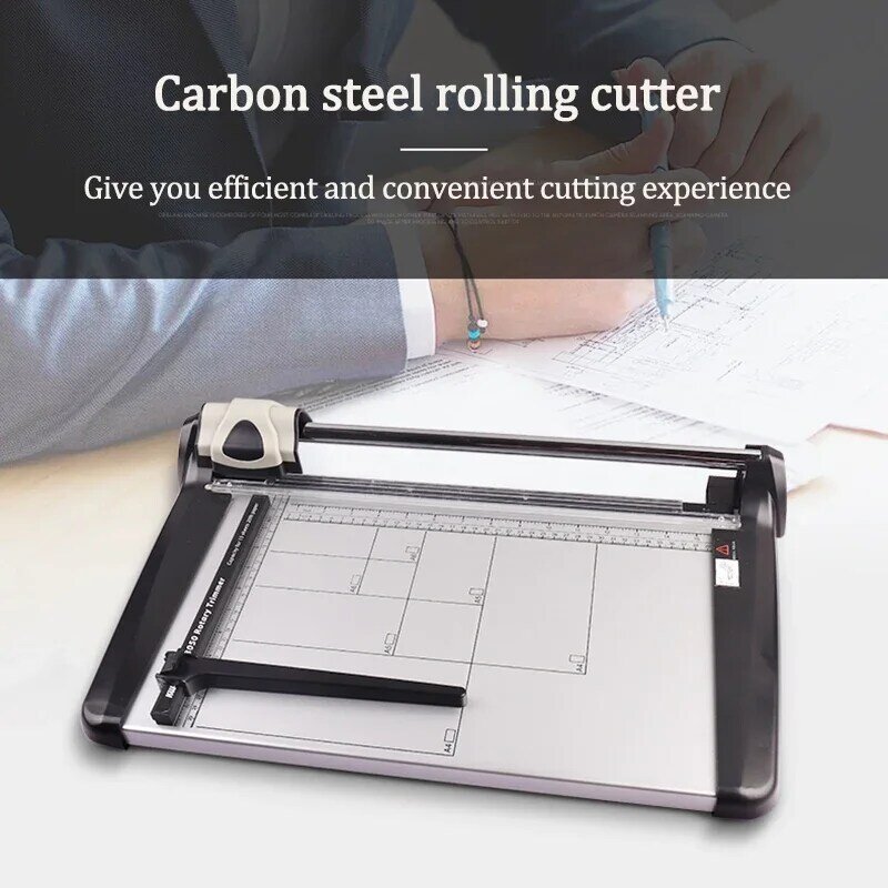 Aço carbono Rolling Paper Knife, 15 ID Foto Splitting Machine, A2-A6 Precision Papel Foto Trimmer, Couro Trabalho Permit Cortador