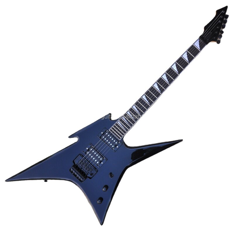 Flyoung-guitarra eléctrica de forma especial, instrumento musical hecho a medida, color negro, precio barato
