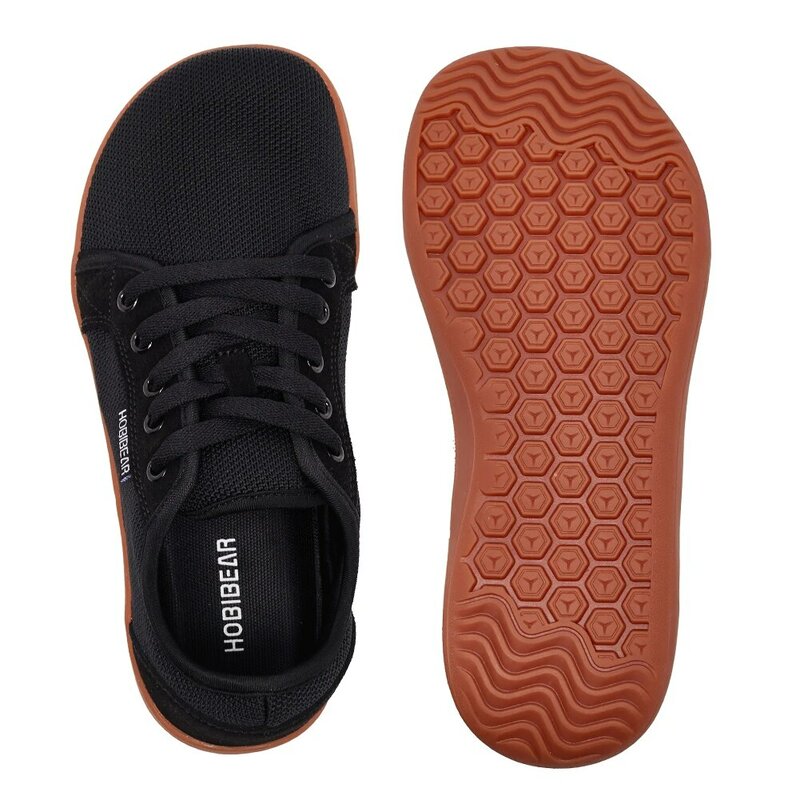 HOBIBEAR Larga Sapatos Descalços para Mulheres Dos Homens Trail Outdoor Running Zero Drop Casual Sneaker
