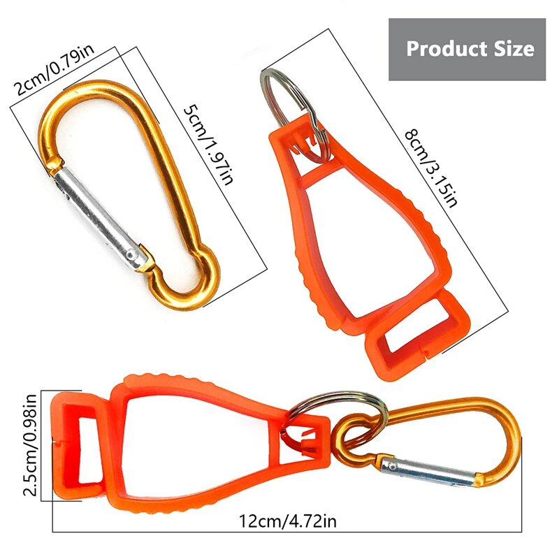 Glove Clips For Work Glove Holders Glove Belt Clip With Metal Carabiners For Construction Worker Guard Labor