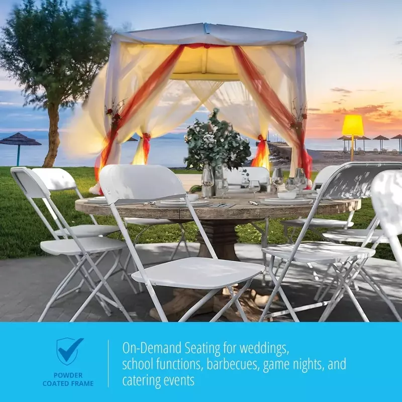 파티 및 결혼식용 플라스틱 접이식 의자, 캠핑 해변 낚시 야외 가구 10 개 세트, 무료 배송