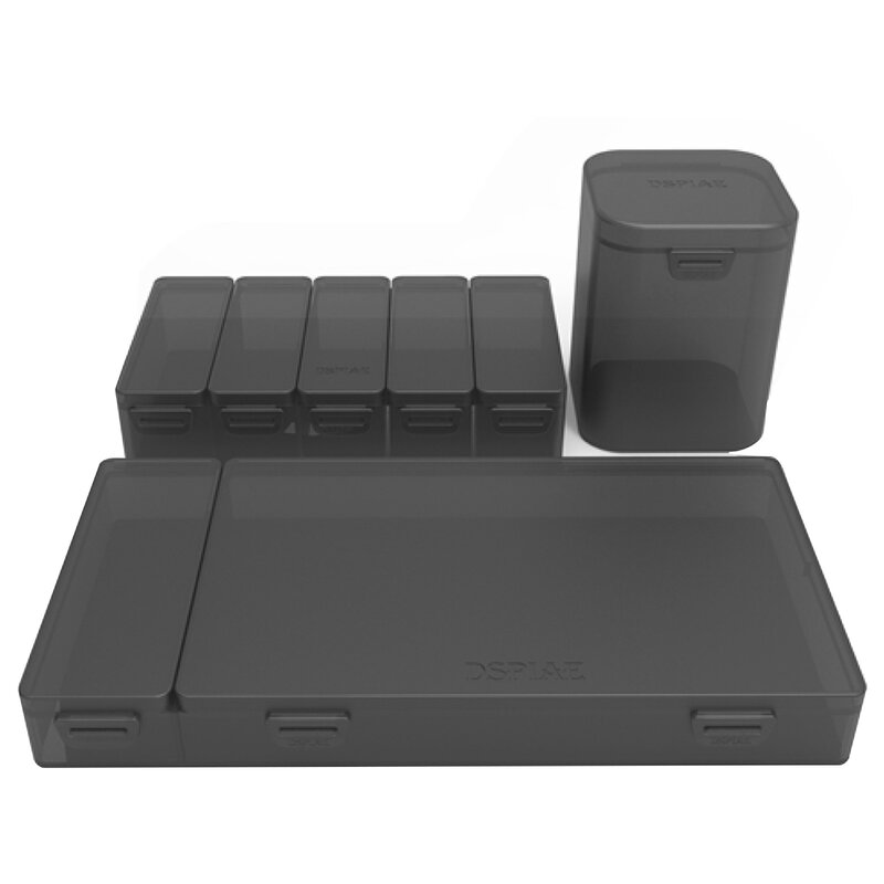 DSPIAE-1 boîte à outils à cinq formats, 2 boîtes à outils à deux formats, stockage de 3 pièces, noir précieux