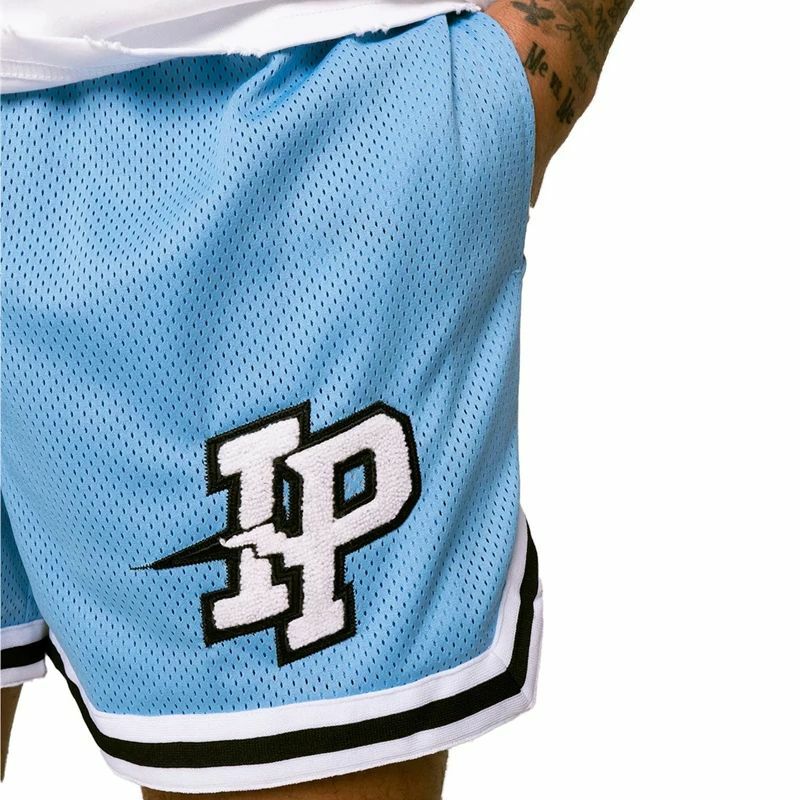 Summer new embroidered logo casual men's shorts Mesh quick drying fashion quarter pants Loose running basketball workout pants